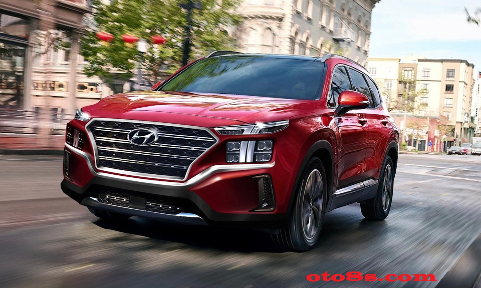 Xe Santafe 2021 màu đỏ