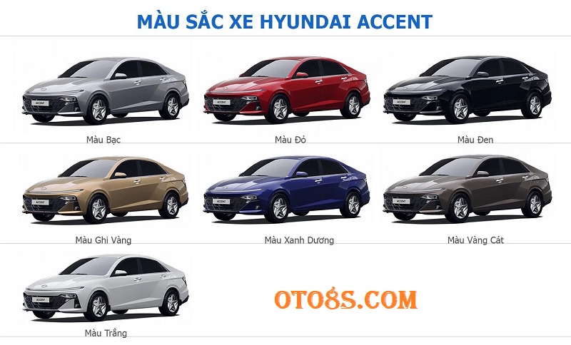 màu xe accent 2025