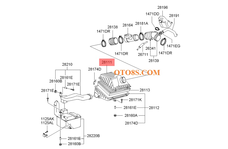HỘP LỌC GIÓ SONATA 2003
