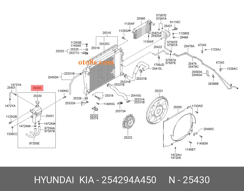 Bình nước phụ Starex 2005