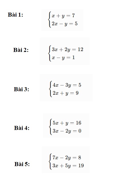 Hệ phương trình bậc nhất