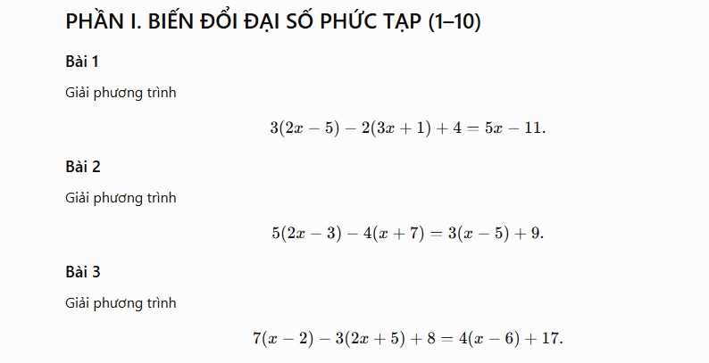 Phương trình bậc nhất 1 ẩn 