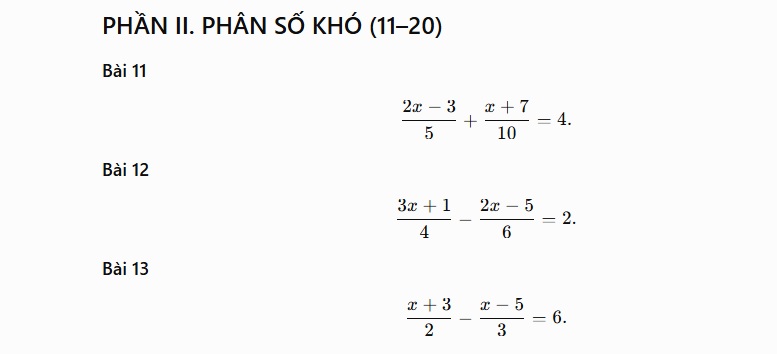 Phương trình bậc nhất một ẩn