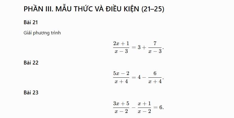 Phương trình bậc nhất một ẩn