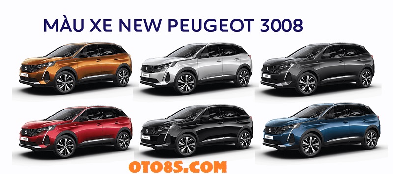 CÁC MÀU XE PEUGEOT 3008 2023