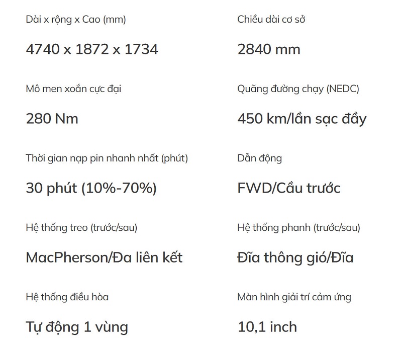 THÔNG SỐ KỸ THUẬT XE VINFAST VF MPV 7