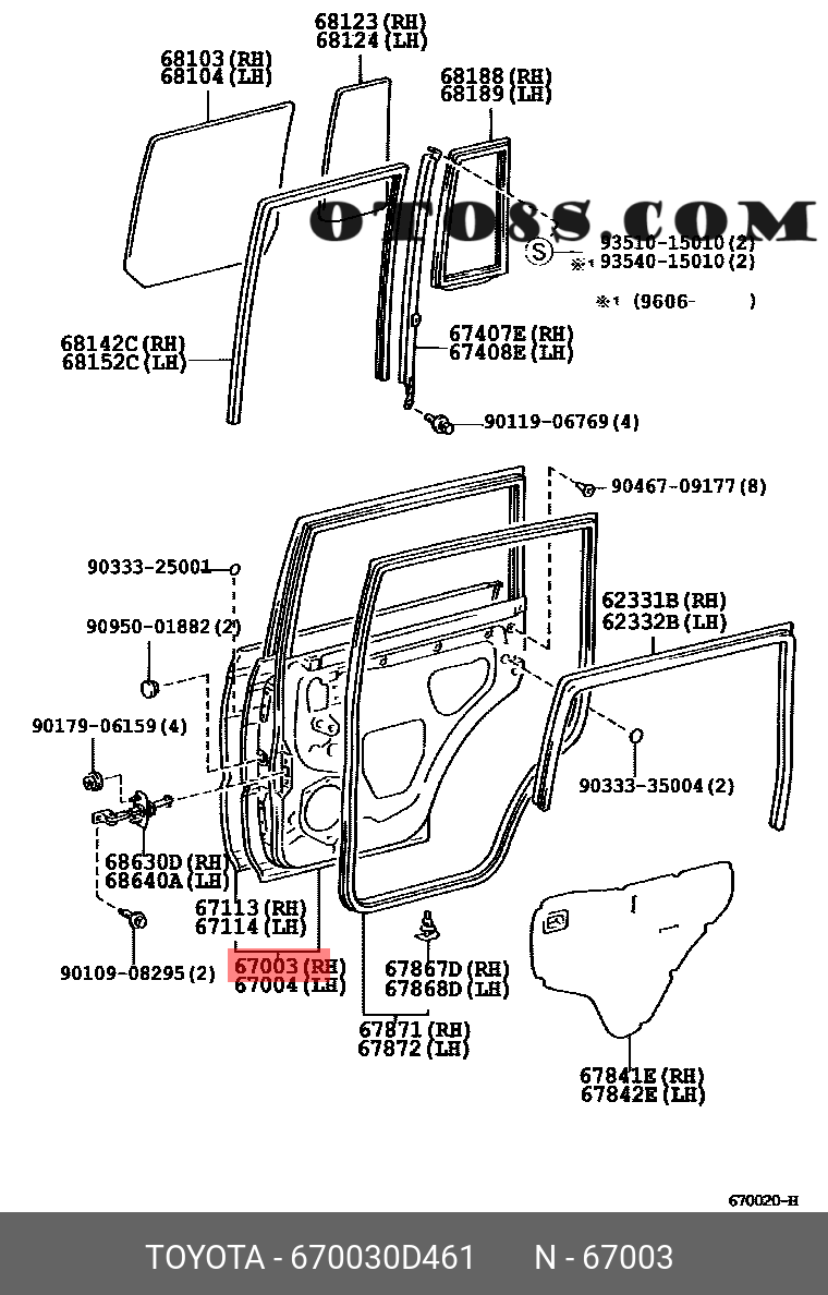 CÁNH CỬA TRƯỚC LH  Toyota Vios |CÁNH CỬA TRƯỚC LH  xe Vios | 670030D461