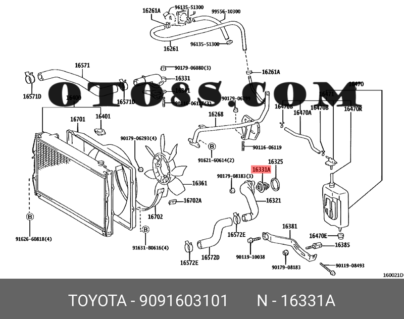 VAN HẰNG NHIỆT Toyota Yaris | VAN HẰNG NHIỆT xe Yaris |90916-03101